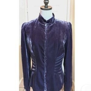 Tahari Deep Purple Velvet Women's Blazer Size 8